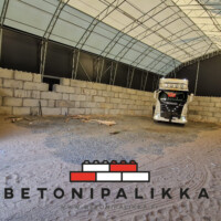 26x15x6m pressuhalli sisämuurilla, Taivalkoski 2024